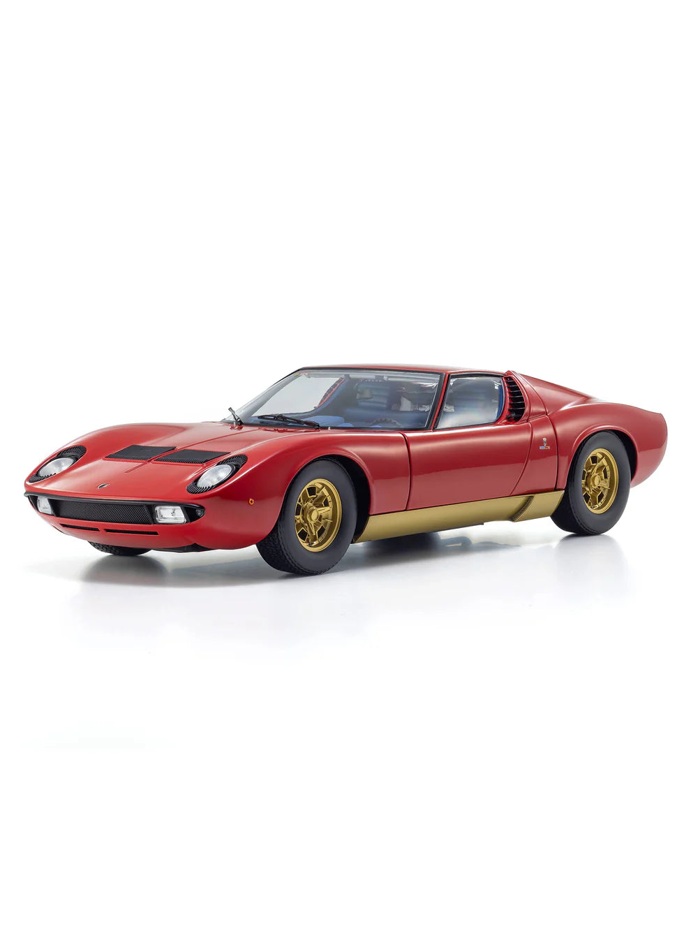 Red Miura P400 model car, scale 1:12