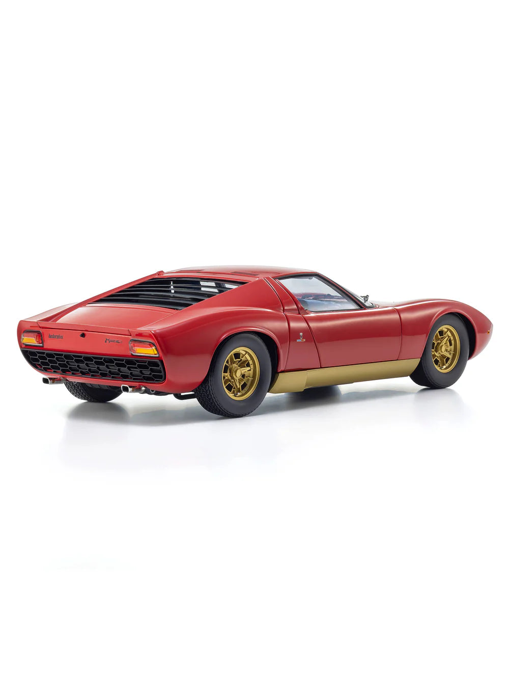 Red Miura P400 model car, scale 1:12