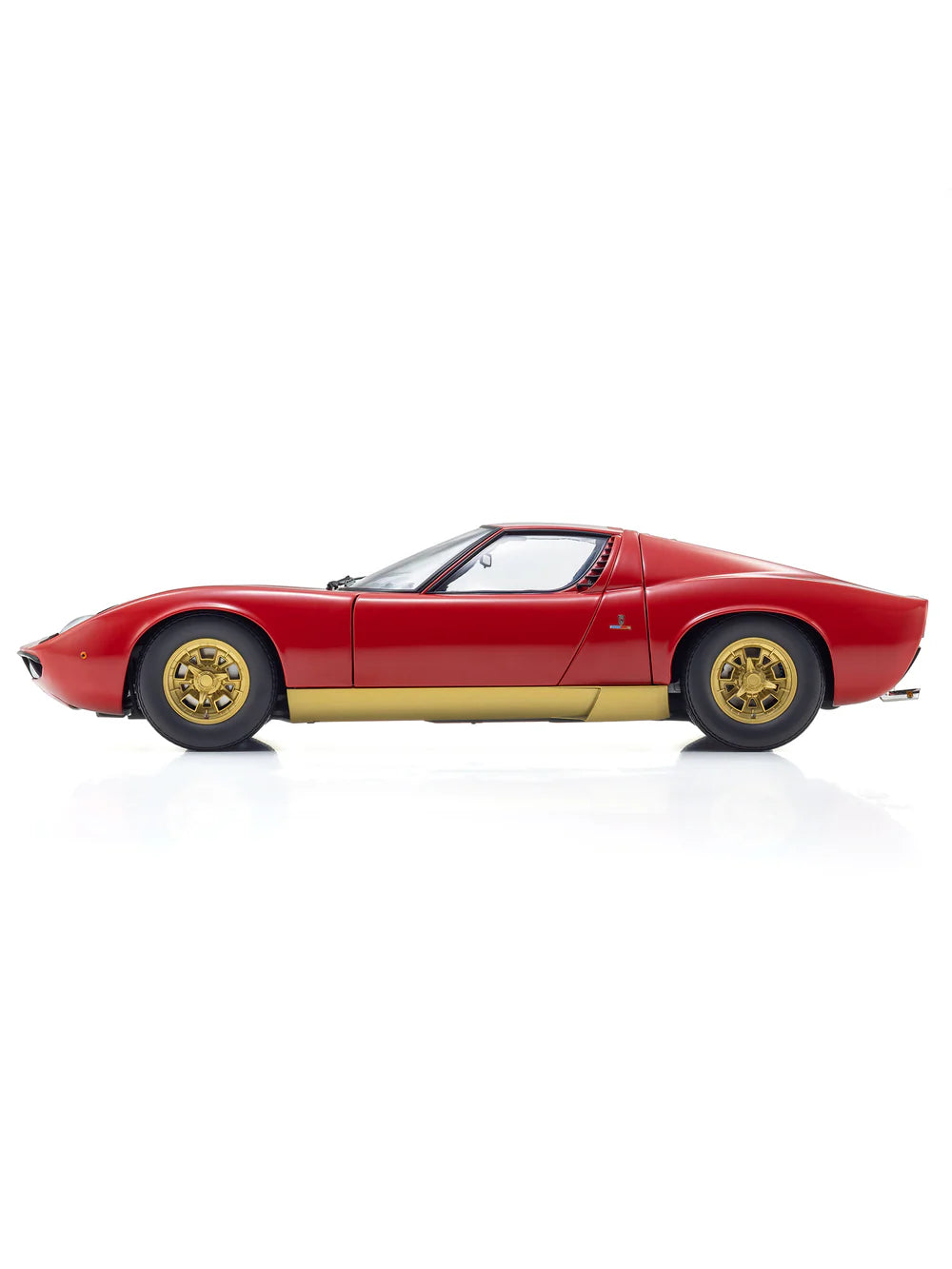 Red Miura P400 model car, scale 1:12