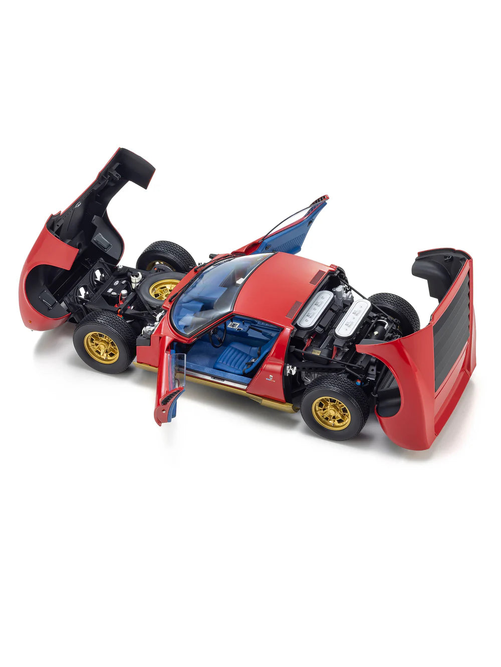 Red Miura P400 model car, scale 1:12
