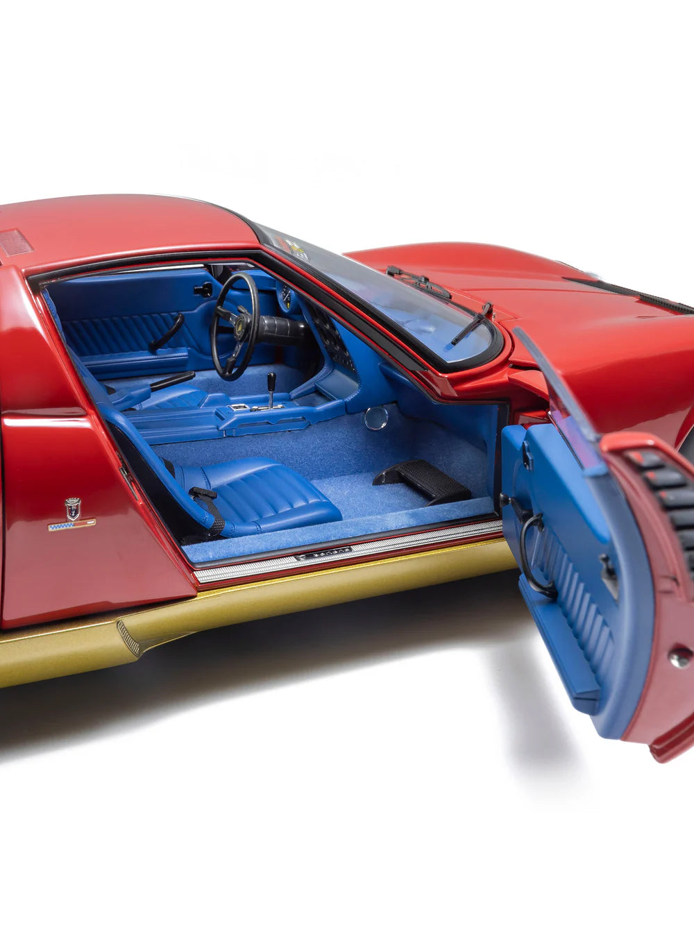 Red Miura P400 model car, scale 1:12